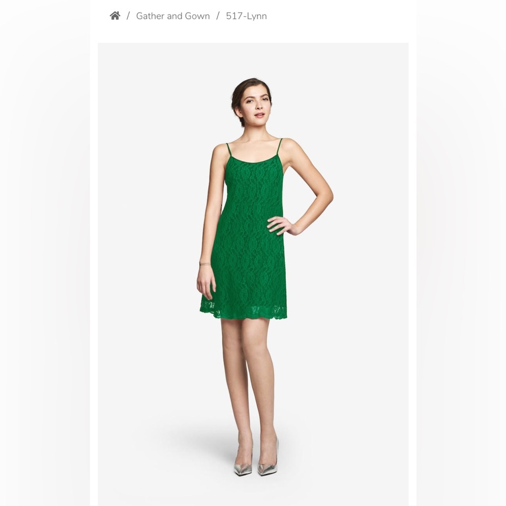 Gather & Gown Slate Lace Dress